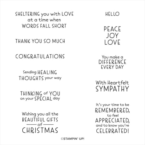 Inspired Thoughts | Retired Cling Mount Stamp Set | Stampin' Up!