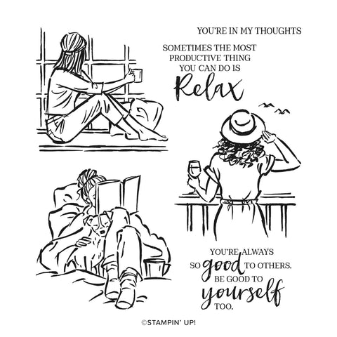 In the Moment | BRAND NEW, NEVER USED! | Retired Cling Mount Stamp Set | Stampin' Up! (Copy)