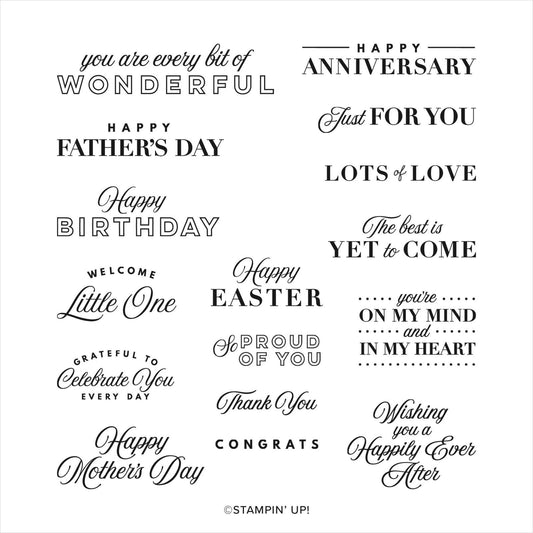 Celebrating You | Retired Cling Mount Stamp Set | Stampin' Up!