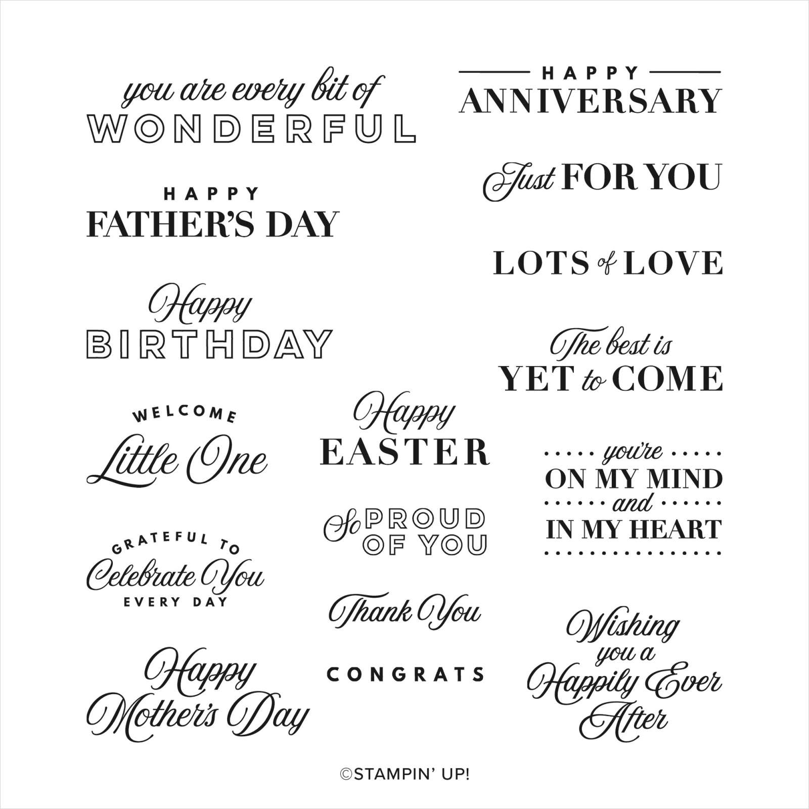 Celebrating You | Retired Cling Mount Stamp Set | Stampin' Up!