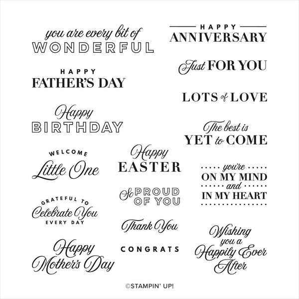Celebrating You | Retired Cling Mount Stamp Set | Stampin' Up!