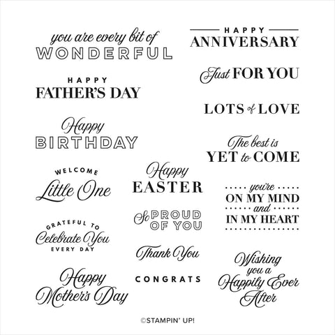 Celebrating You | Retired Cling Mount Stamp Set | Stampin' Up!
