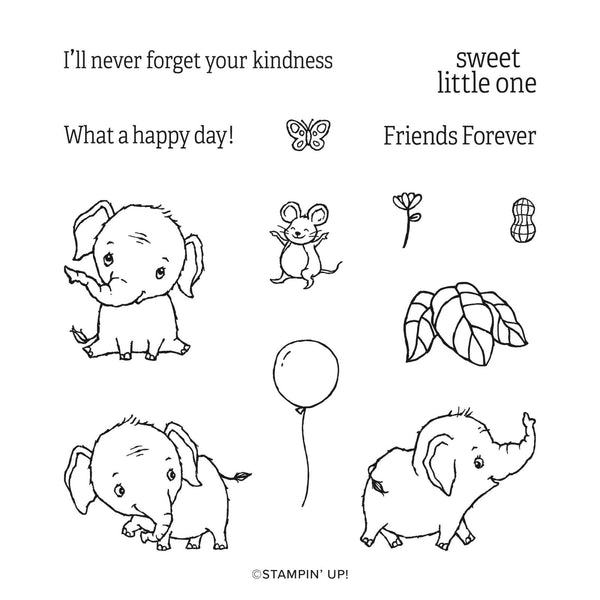 Elephant Parade | Retired Cling Mount Stamp Set | Stampin' Up!