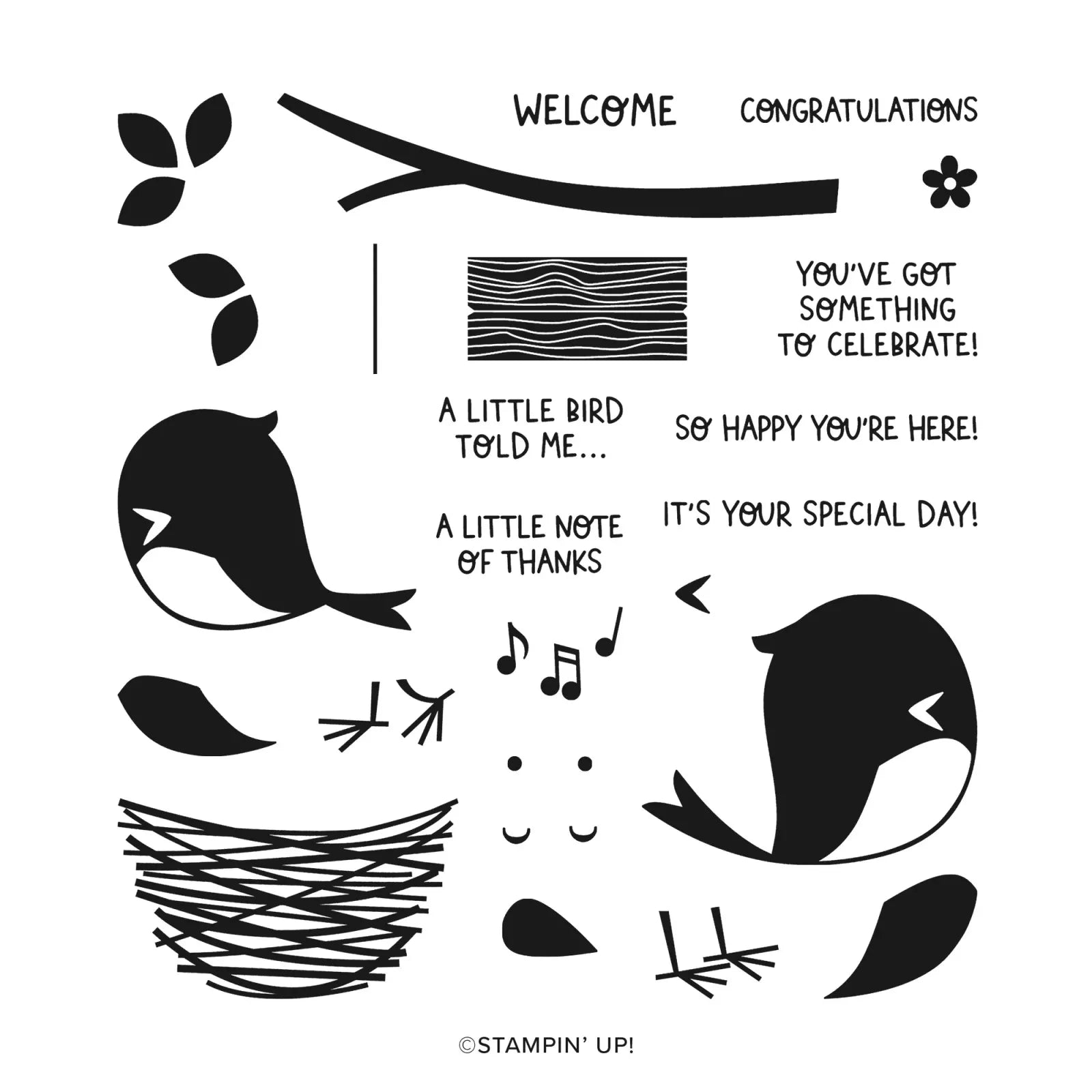 Sweet Songbirds | Retired Photopolymer Stamp Set | Stampin' Up!