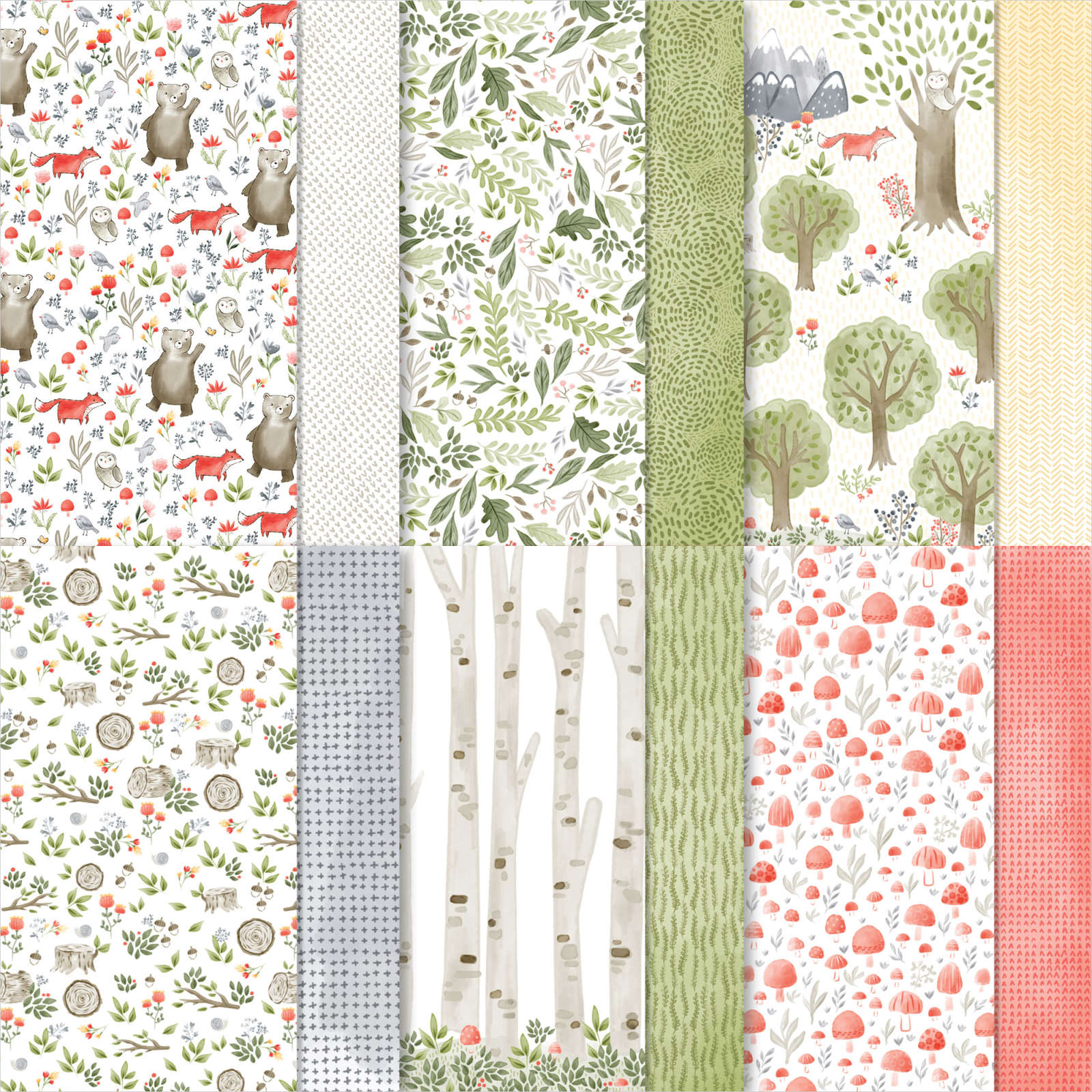 Happy Forest Friends | 6 Sheets SHARE | Retired Paper | Stampin' Up!