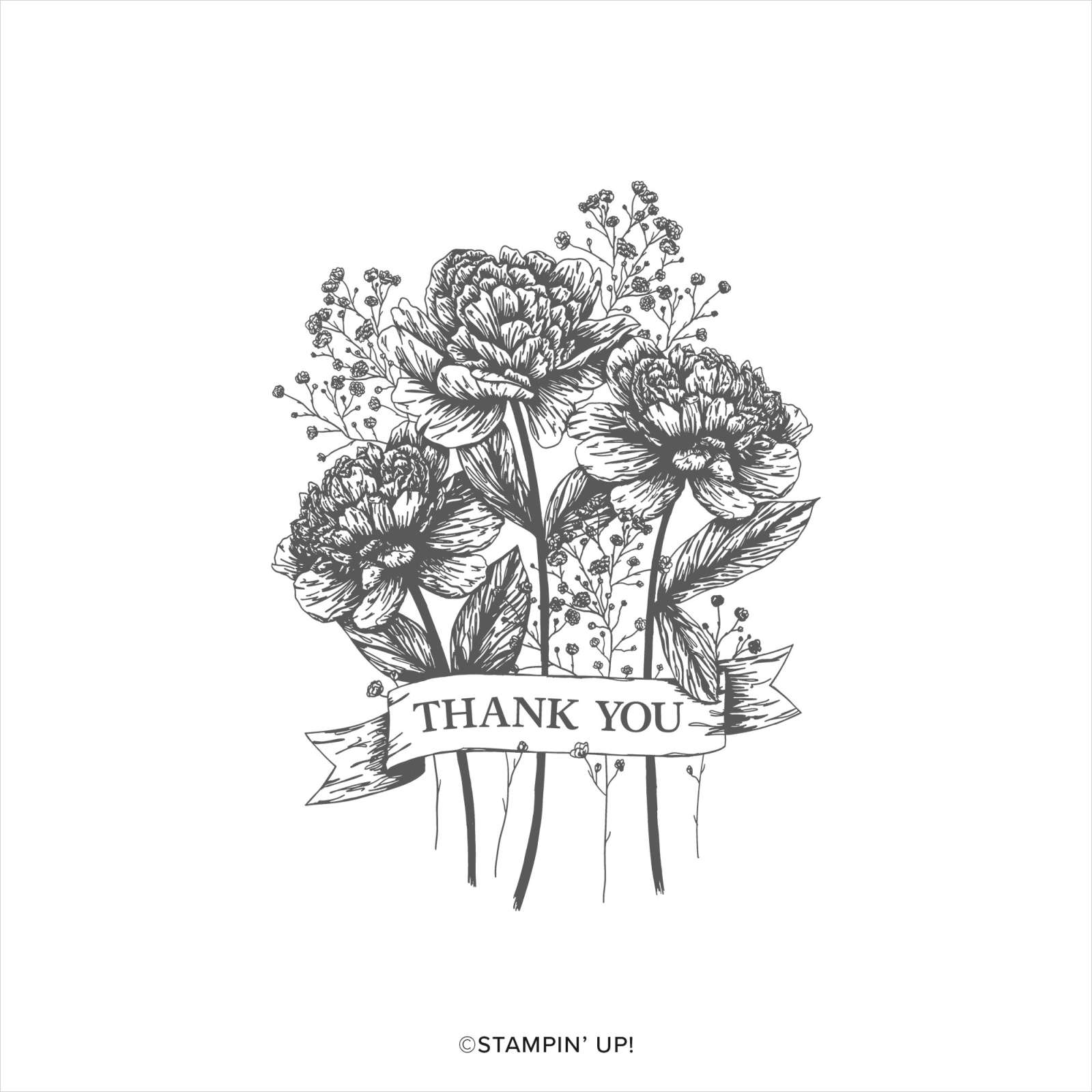 Bouquet of Thanks | Retired Cling Mount Stamp Set | Stampin' Up!