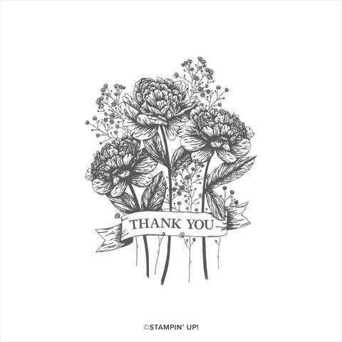 Bouquet of Thanks | Retired Cling Mount Stamp Set | Stampin' Up!