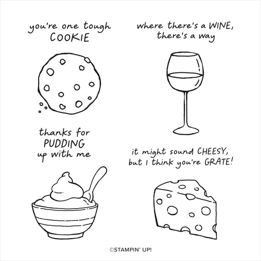 A Little Cheesy | Retired Cling Mount Stamp Set | Stampin' Up!