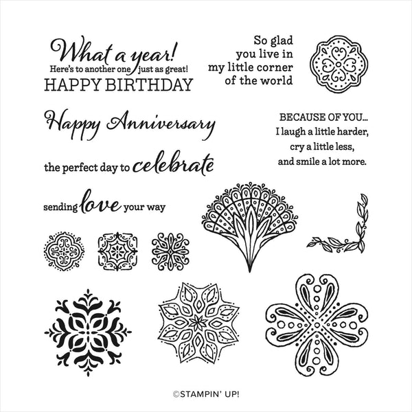 Graceful Tiles | Retired Photopolymer Stamp Set | Stampin' Up!