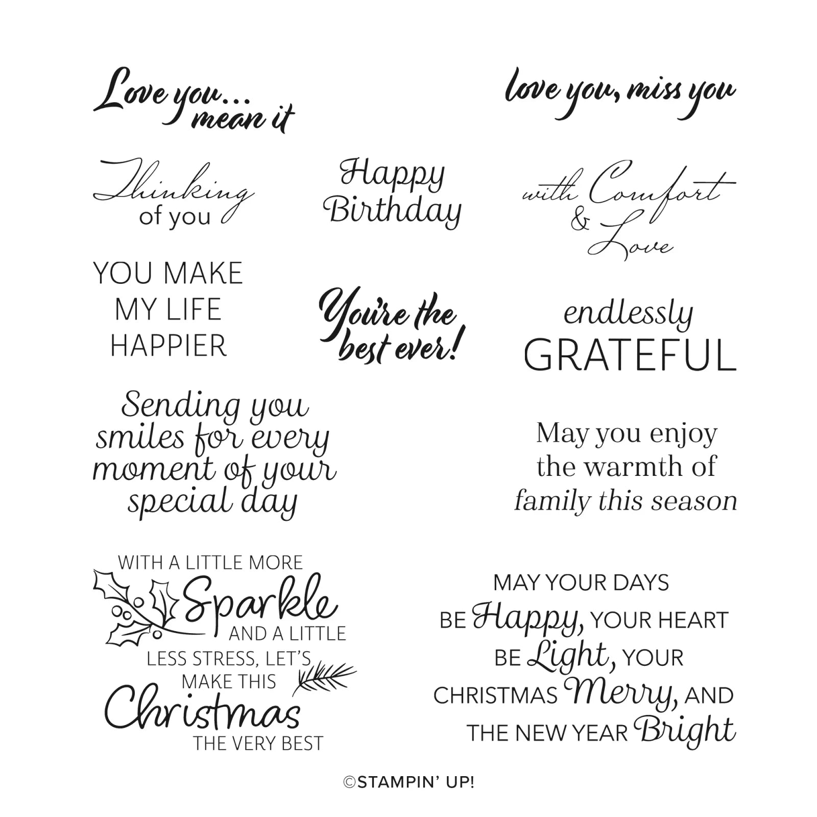 Very Best Occasions | BRAND NEW, NEVER USED! | Retired Cling Mount Stamp Set | Stampin' Up!