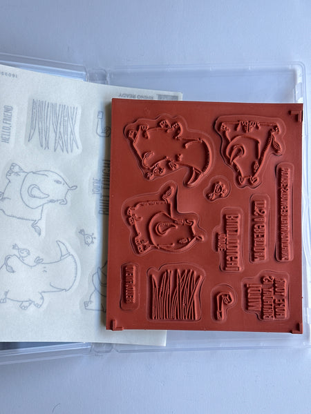 Rhino Ready | Retired Cling Mount Stamp Set | Stampin' Up!