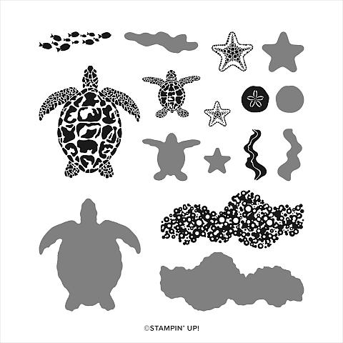 Sea Turtle | Retired Photopolymer Stamp Set | Stampin' Up!