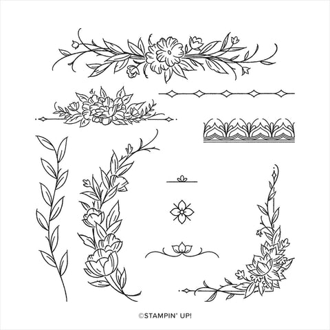 Decorative Borders | Retired Photopolymer Stamp Set | Stampin' Up!