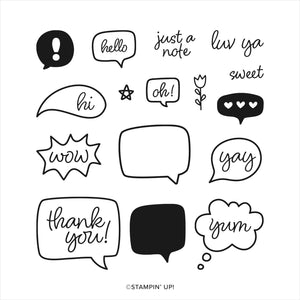 Conversation Bubbles | Retired Cling Mount Stamp Set | Stampin' Up!