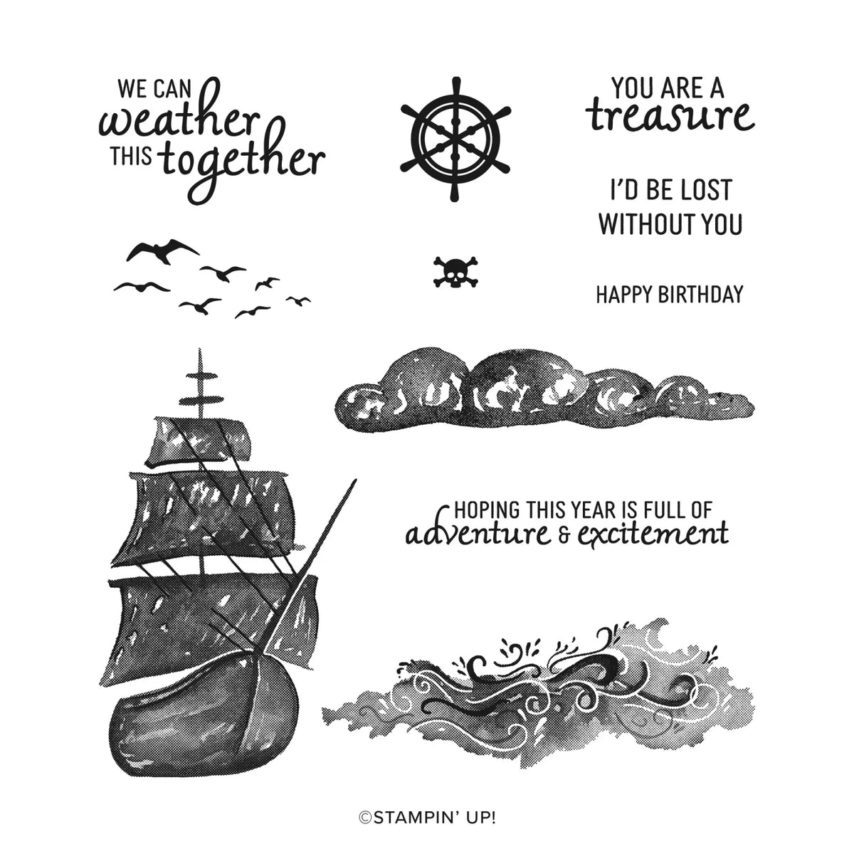 On the Ocean | Retired Cling Mount Stamp Set | Stampin' Up! – Kylie's Store