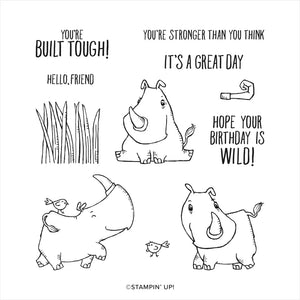 Rhino Ready | Retired Cling Mount Stamp Set | Stampin' Up!