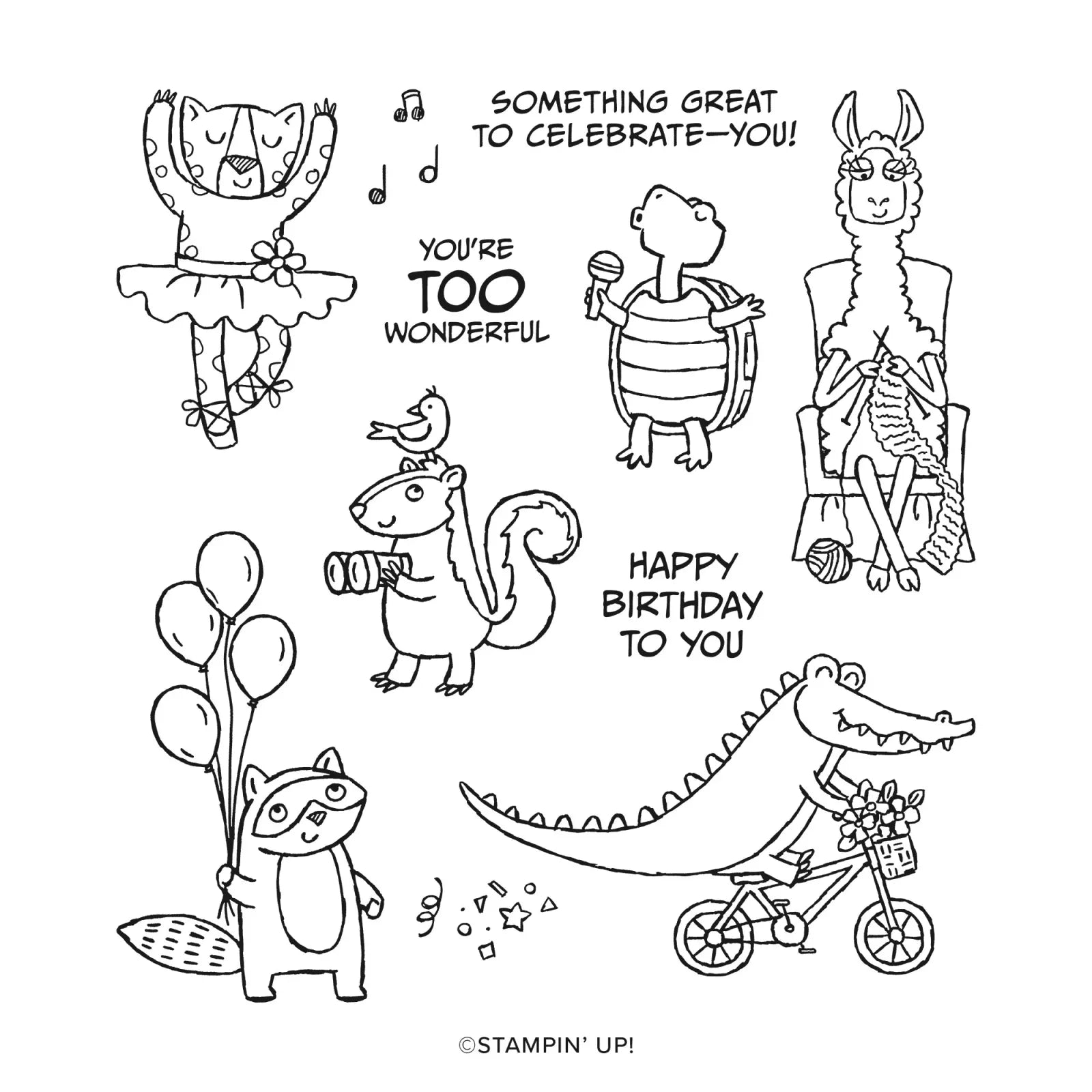 Zany Zoo | Retired Cling Mount Stamp Set | Stampin' Up!