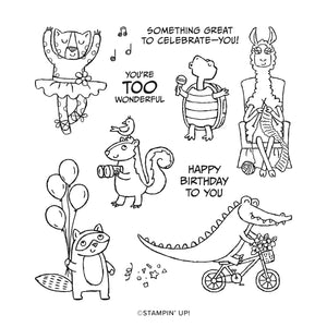 Zany Zoo | Retired Cling Mount Stamp Set | Stampin' Up!