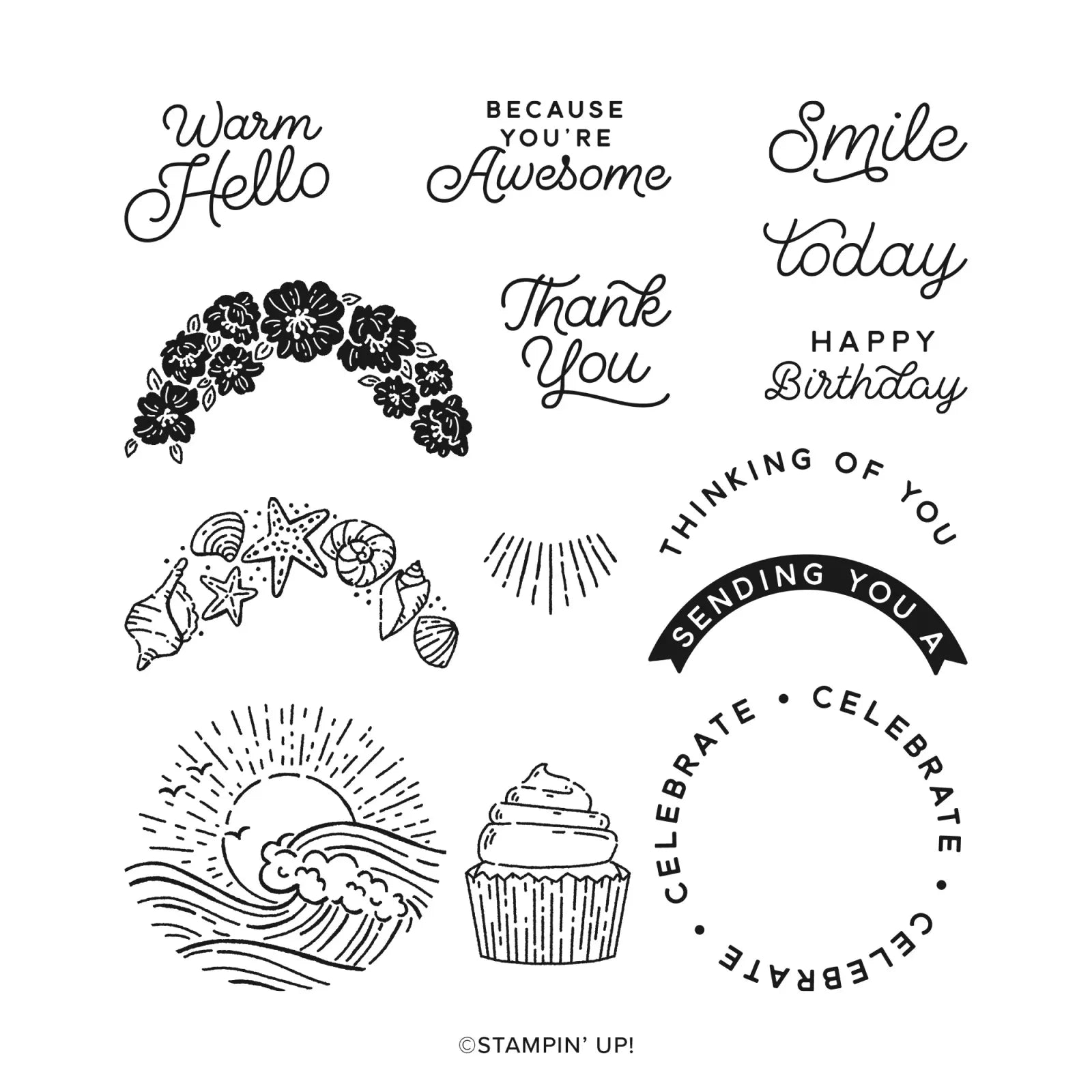 Circle Sayings | Retired Photopolymer Stamp Set | Stampin' Up!