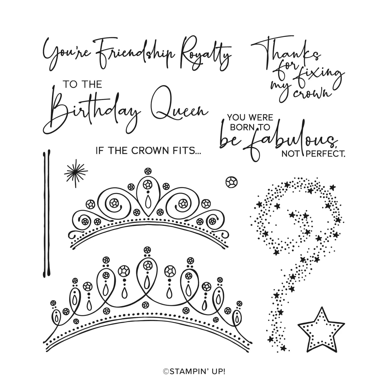 Friendship Royalty | Retired Photopolymer Stamp Set | Stampin' Up!