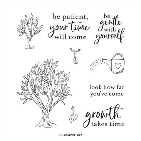 Growth Takes Time | Retired Cling Mount Stamp Set | Stampin' Up!