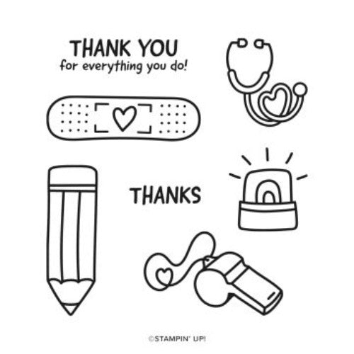 Everyday Thanks | Retired Cling Mount Stamp Set | Stampin' Up!