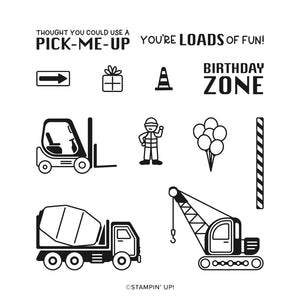 Construction Zone | Retired Cling Mount Stamp Set | Stampin' Up!