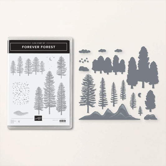 Forever Forest Bundle | Retired Cling Mount Stamp Set and Dies | Stampin' Up!