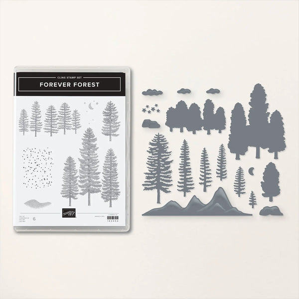 Forever Forest Bundle | Retired Cling Mount Stamp Set and Dies | Stampin' Up!