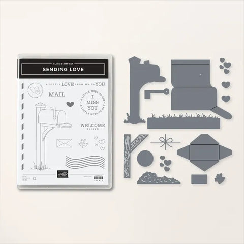 Sending Love Bundle | Retired Cling Mount Stamp Set and Dies | Stampin' Up!