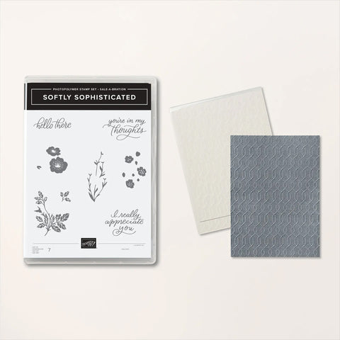 Softly Sophisticated | Retired Photopolymer Stamp Set and Embossing Folder | Stampin' Up!