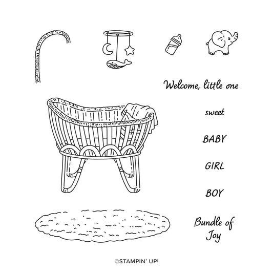 Cradled in Love | BRAND NEW, Never Used | Retired Photopolymer Stamp Set | Stampin' Up!