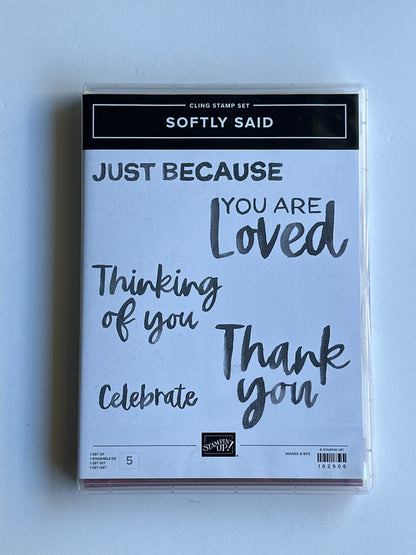 Softly Said | Retired Cling Mount Stamp Set | Stampin' Up!