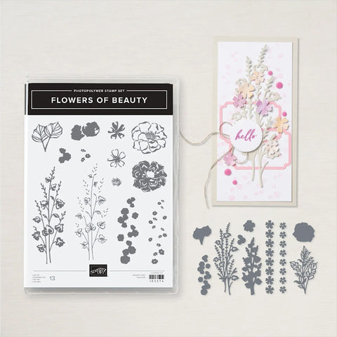 Flowers of Beauty Bundle | Retired Photopolymer Mount Stamp Set and Dies | Stampin' Up!