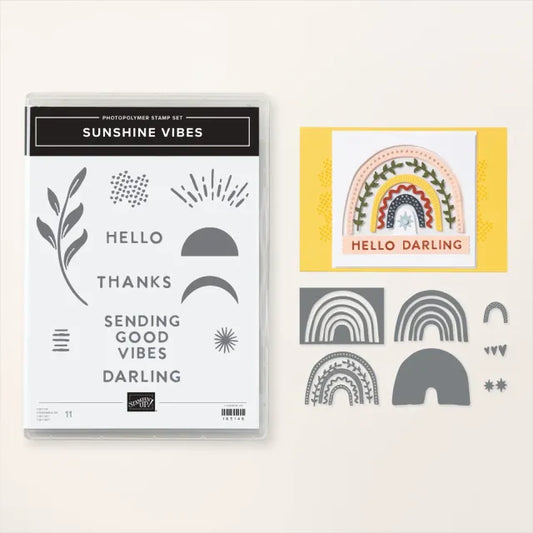 Sunshine Vibes Bundle | Retired Photopolymer Mount Stamp Set and Dies | Stampin' Up!
