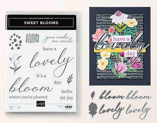 Sweet Blooms Bundle | Retired Photopolymer Mount Stamp Set and Dies | Stampin' Up!