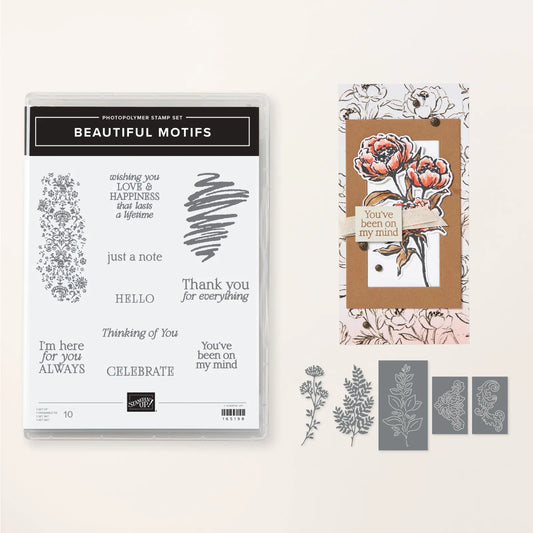 Beautiful Motifs Bundle | Retired Photopolymer Mount Stamp Set and Dies | Stampin' Up!