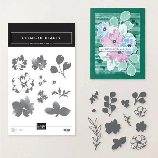 Petals of Beauty Bundle | Retired Photopolymer Mount Stamp Set and Dies | Stampin' Up!