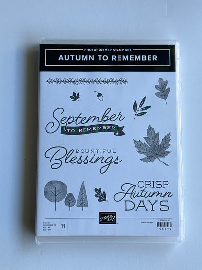 Autumn To Remember | BRAND NEW, NEVER USED! | Retired Photopolymer Stamp Set | Stampin' Up!