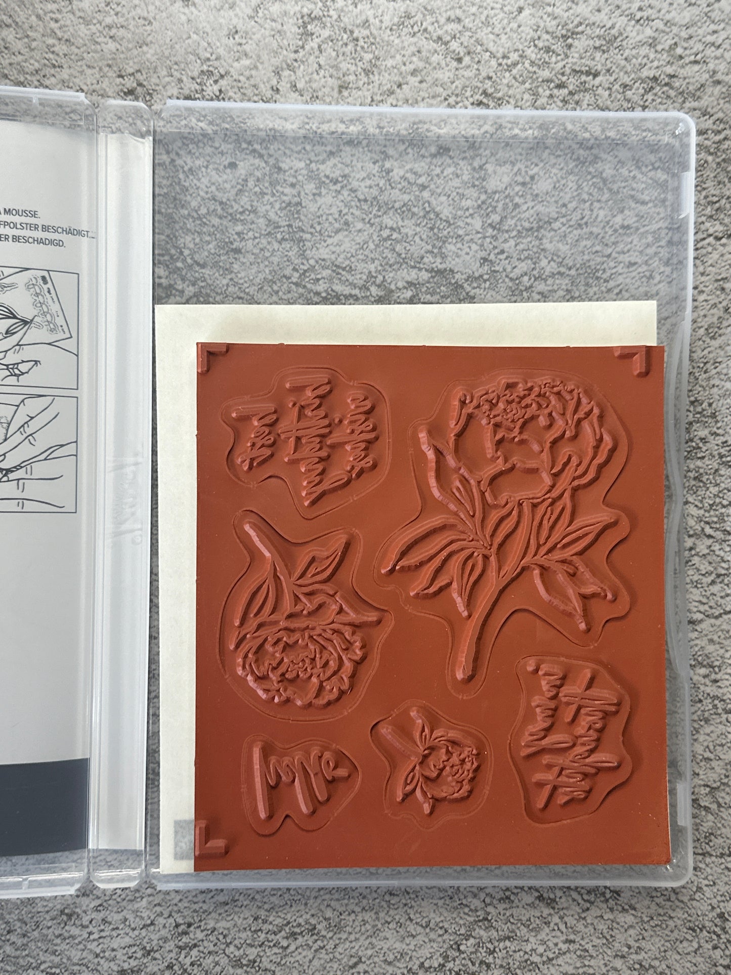 Poised Peony | Retired Cling Mount Stamp Set | Stampin' Up!