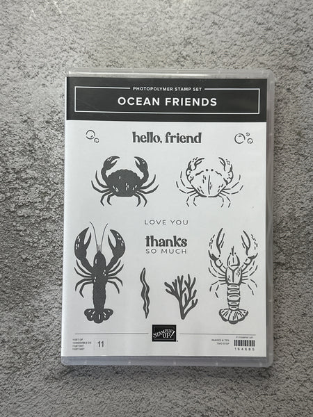 Ocean Friends Bundle | Retired Photopolymer Mount Stamp Set and Dies | Stampin' Up!