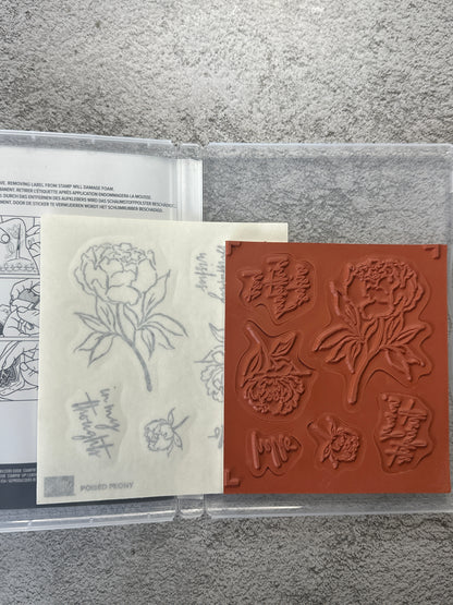 Poised Peony | Retired Cling Mount Stamp Set | Stampin' Up!