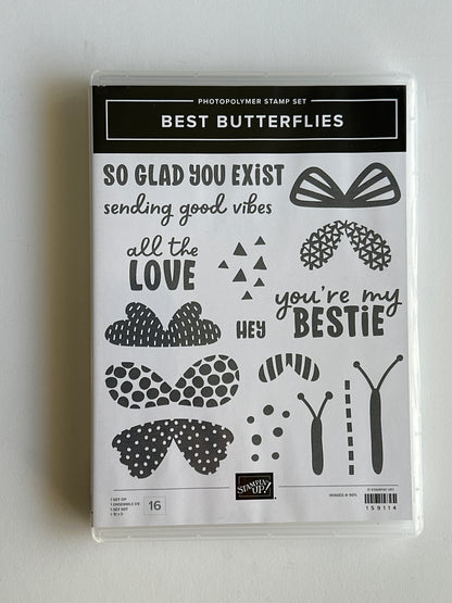 Best Butterflies | BRAND NEW, NEVER USED | Retired Photopolymer Mount Stamp Set | Stampin' Up!