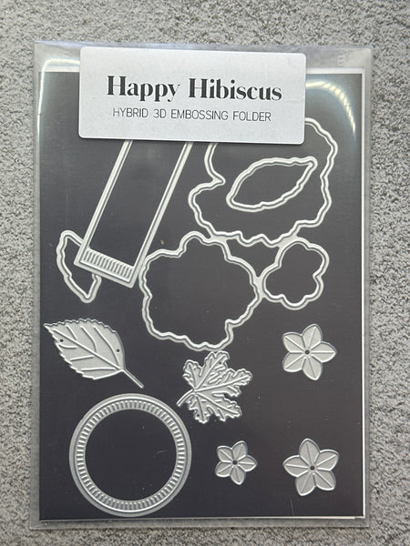 Happy Hibiscus Bundle | Retired Photopolymer Mount Stamp Set, Embossing Folder and Dies | Stampin' Up!