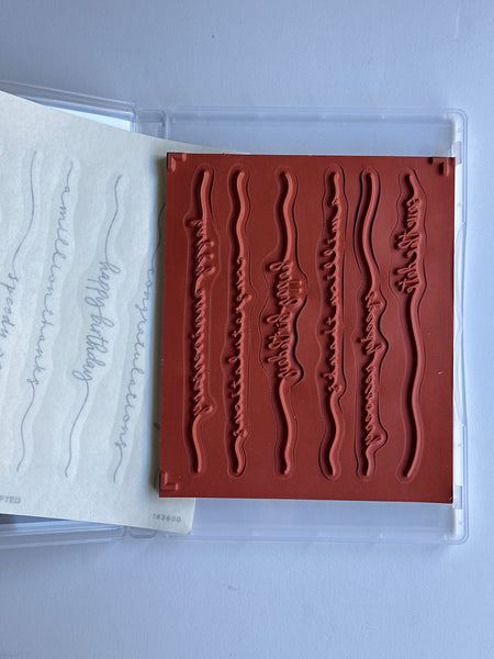 Sweetly Scripted | Retired Cling Mount Stamp Set | BRAND NEW, NEVER USED | Stampin' Up!