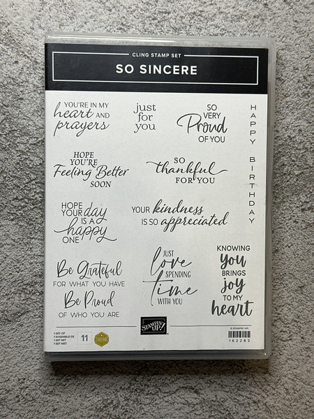 So Sincere | Retired Cling Mount Stamp Set | Stampin' Up!