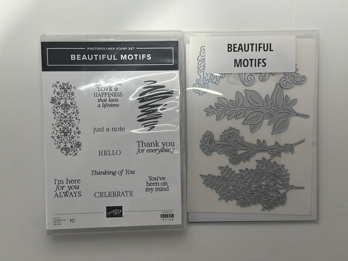 Beautiful Motifs Bundle | Retired Photopolymer Mount Stamp Set and Dies | Stampin' Up!