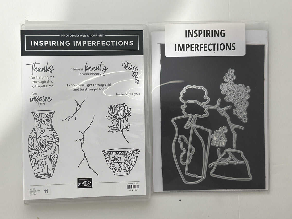 Inspiring Imperfections Bundle | Retired Photopolymer Mount Stamp Set and Dies | Stampin' Up!