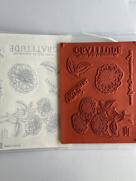 Simply Zinnia Bundle | Retired Cling Mount Stamp Set and Dies | Stampin' Up!