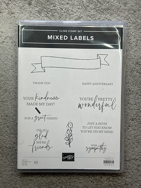 Mixed Labels Bundle | Retired Cling Mount Stamp Set and Dies | Stampin' Up!